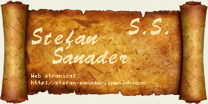 Stefan Sanader vizit kartica